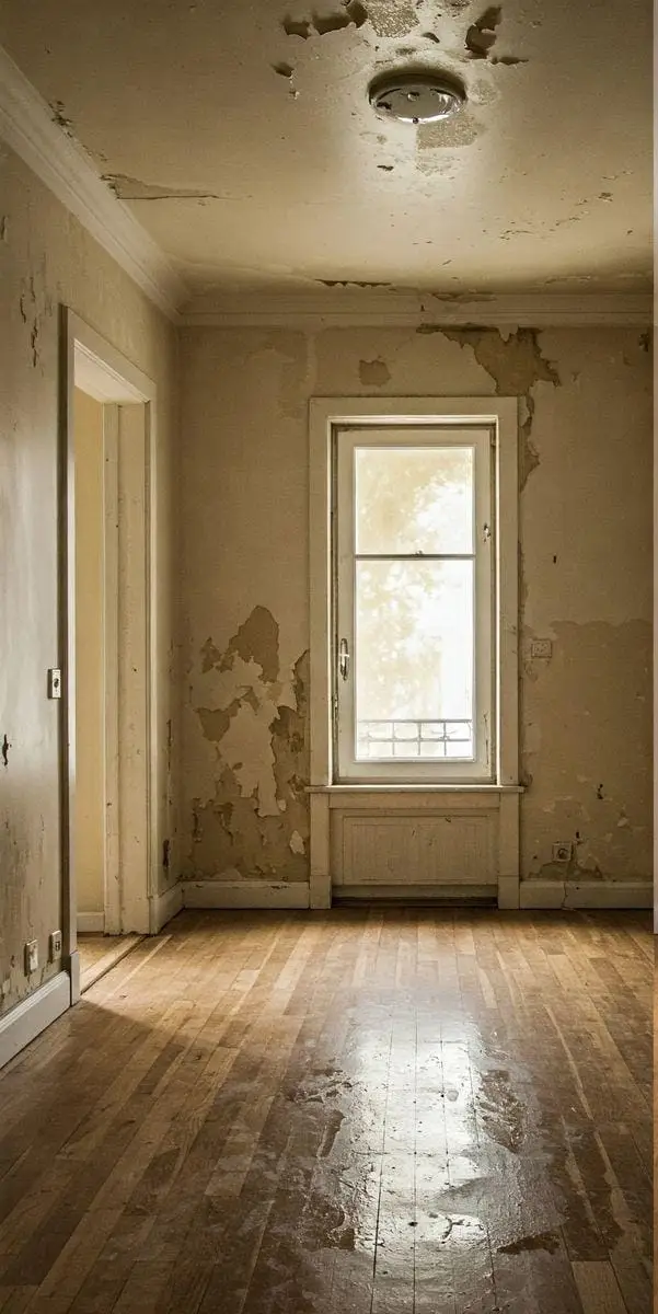 Old wall before interior painting